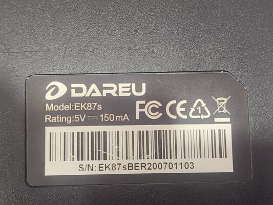 ban phim dareu EK87S cu