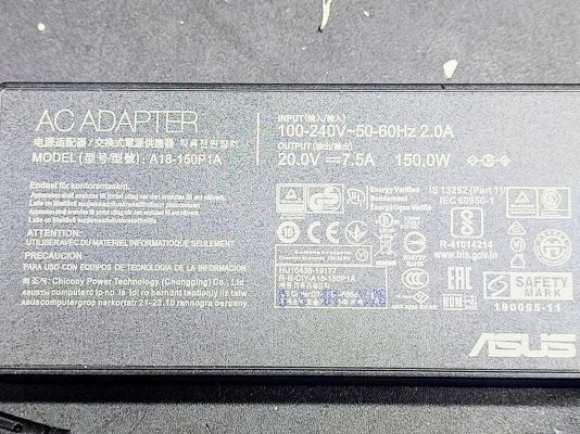 Sạc laptop Asus đầu to kim 150W 20V-7.5A tại Nha Trang