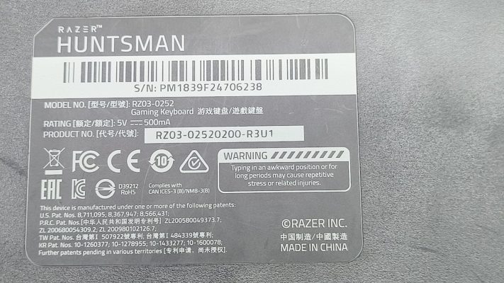 ban phim co razer huntsman cu tai nha trang